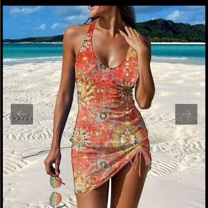 Swim dress/suit. Two pieces- dress with swim bottoms